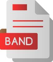 Band Flat Gradient Icon vector