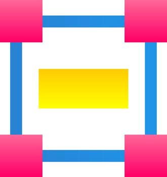 Rectangle frame Flat Gradient Icon vector