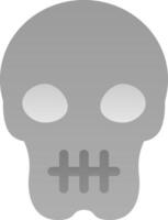 cráneo plano degradado icono vector