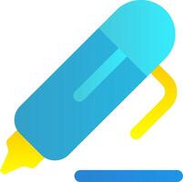 Pen 2 Flat Gradient Icon vector