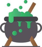 Cauldron Flat Gradient Icon vector