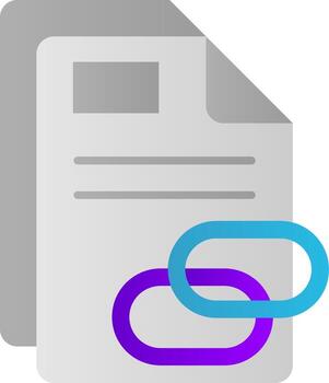 Link Flat Gradient Icon vector