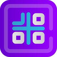 Qr code Flat Gradient Icon vector