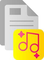 Music Flat Gradient Icon vector