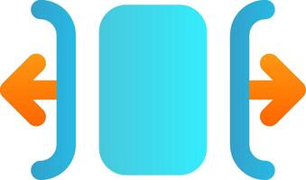 Carousel horizontal Flat Gradient Icon vector