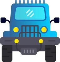 Jeep Flat Gradient Icon vector