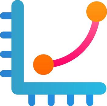 Curves levels graph Flat Gradient Icon vector