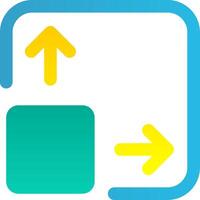 Expand Flat Gradient Icon vector