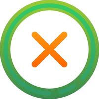 Delete 1 Flat Gradient Icon vector