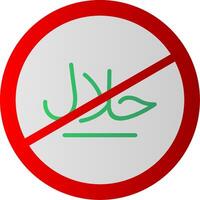No Flat Gradient Icon vector
