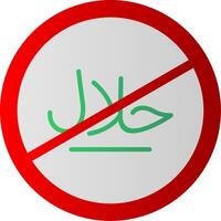 No Flat Gradient Icon vector