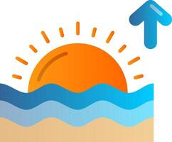 Sunrise Flat Gradient Icon vector