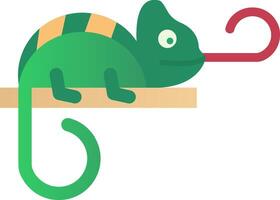 Chameleon Flat Gradient Icon vector