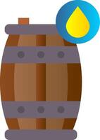 Oil barrel Flat Gradient Icon vector