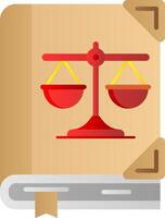 Law Flat Gradient Icon vector