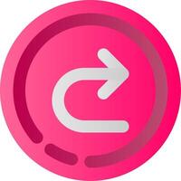 Forward Flat Gradient Icon vector