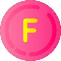 Letter f Flat Gradient Icon vector