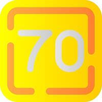 Seventy Flat Gradient Icon vector