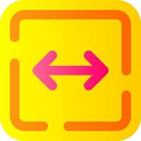 Left and right arrow Flat Gradient Icon vector