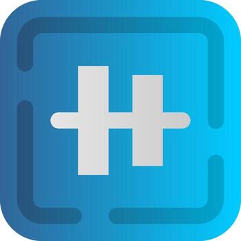 Vertical alignment Flat Gradient Icon vector