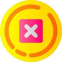 Delete Flat Gradient Icon vector