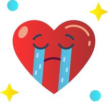 llorar plano degradado icono vector