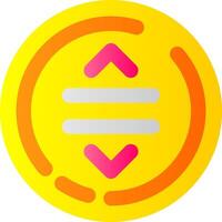 Drag Flat Gradient Icon vector