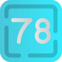 Seventy Eight Flat Gradient Icon vector