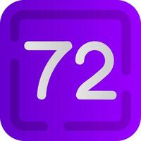 Seventy Two Flat Gradient Icon vector