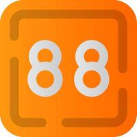 Eighty Eight Flat Gradient Icon vector