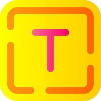 Letter t Flat Gradient Icon vector