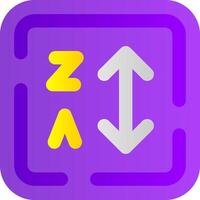 Alphabetical order Flat Gradient Icon vector