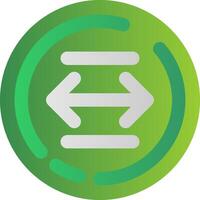 Left and right arrow Flat Gradient Icon vector