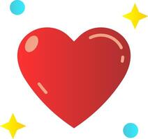 Heart Flat Gradient Icon vector