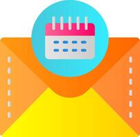 Calender Flat Gradient Icon vector