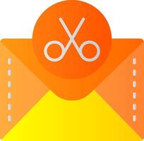 Scissor Flat Gradient Icon vector