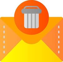 Dustbin Flat Gradient Icon vector