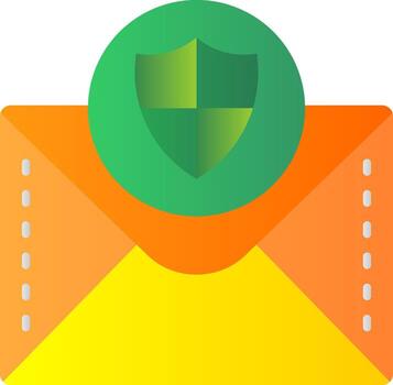 Security Flat Gradient Icon vector