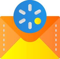 cargando plano degradado icono vector