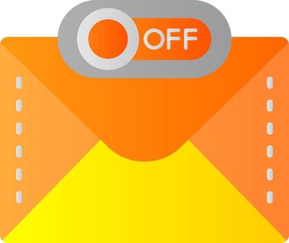 Off Flat Gradient Icon vector