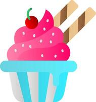 Cupcake Flat Gradient Icon vector