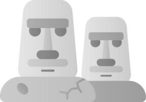 Moai Flat Gradient Icon vector