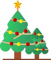 Christmas tree Flat Gradient Icon vector