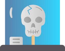 Skull Flat Gradient Icon vector