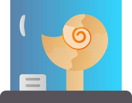 fósil plano degradado icono vector