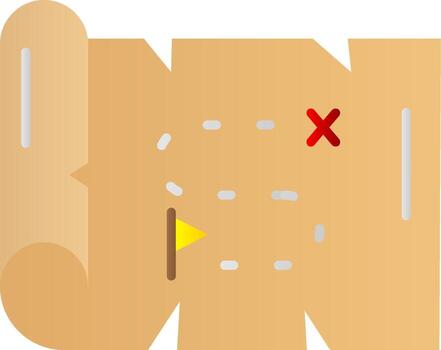 Map Flat Gradient Icon vector