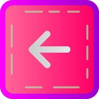 Left arrow Flat Gradient Icon vector