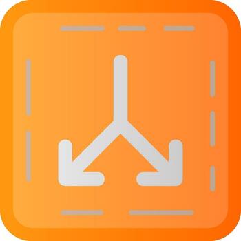 Split Flat Gradient Icon vector