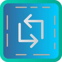 Loop Flat Gradient Icon vector
