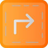 Turn Flat Gradient Icon vector